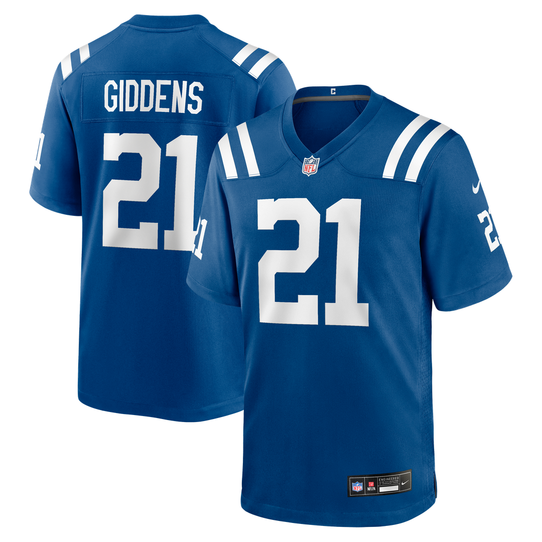 Indianapolis Colts DJ Giddens Royal Team Game Jersey
