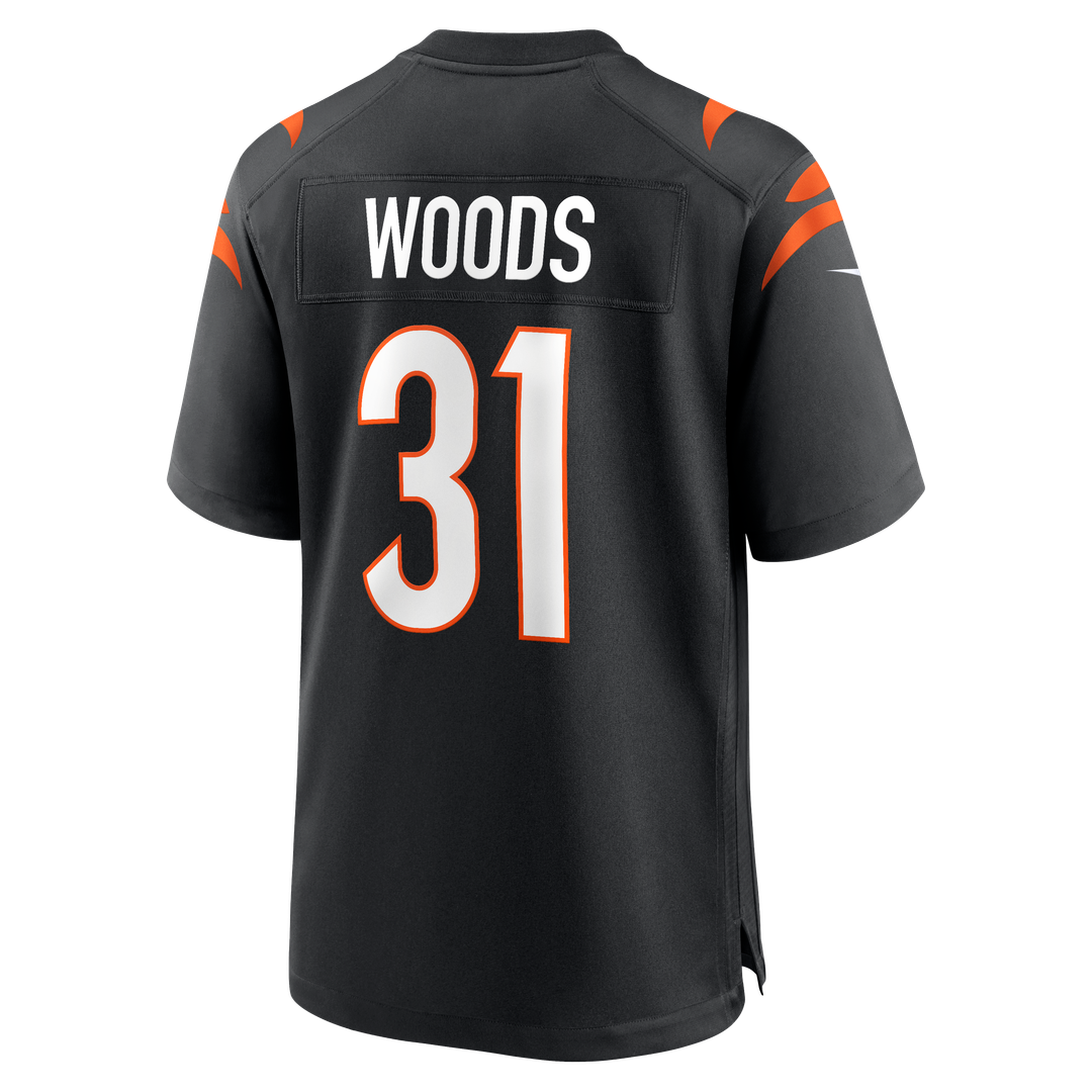 Cincinnati Bengals Ickey Woods Black Retired Player Game Jersey