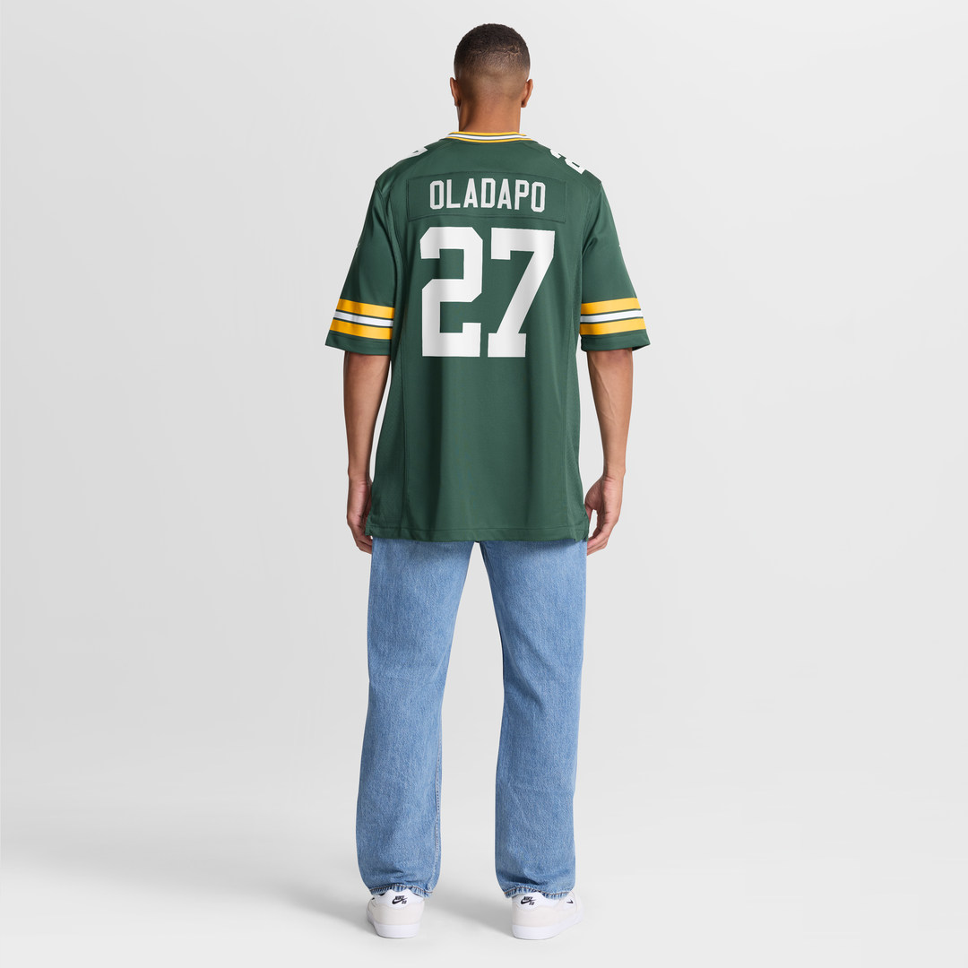 Green Bay Packers Kitan Oladapo Green Game Jersey