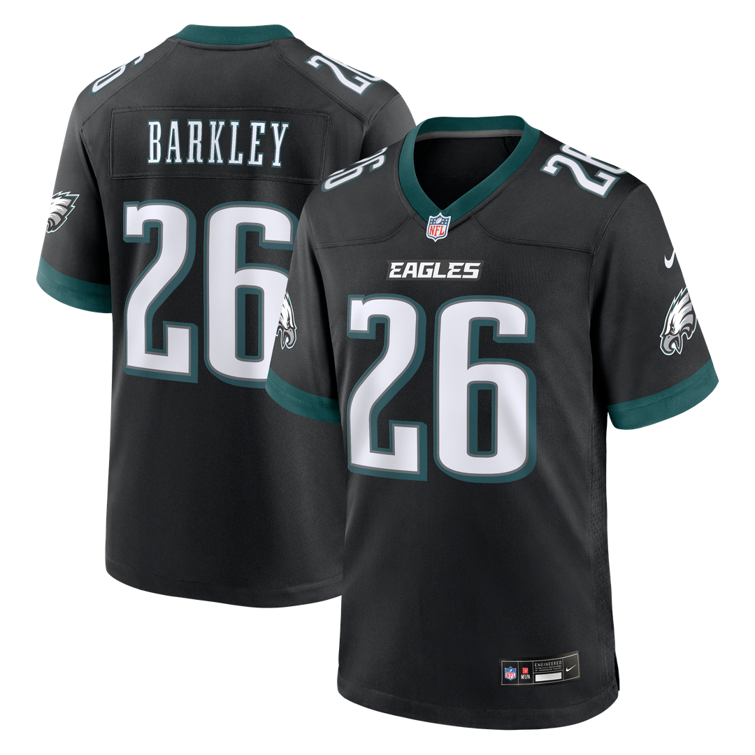 Philadelphia Eagles Saquon Barkley Midnight Green Team Game Jersey