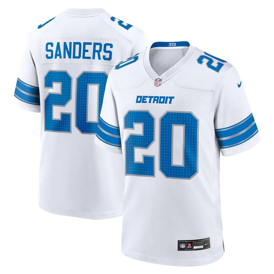 Detroit Lions Barry Sanders Blue Retired Player Game Jersey