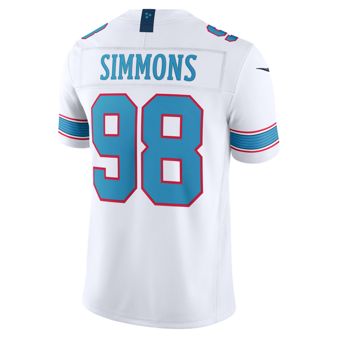 Tennessee Titans Jeffery Simmons White Vapor F.U.S.E. Stitched Limited Jersey