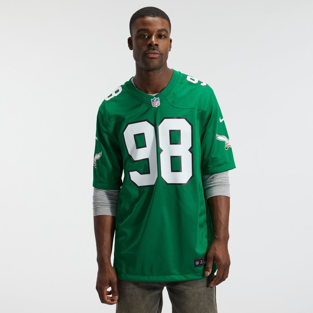Philadelphia Eagles Jalen Carter Midnight Green Team Game Jersey