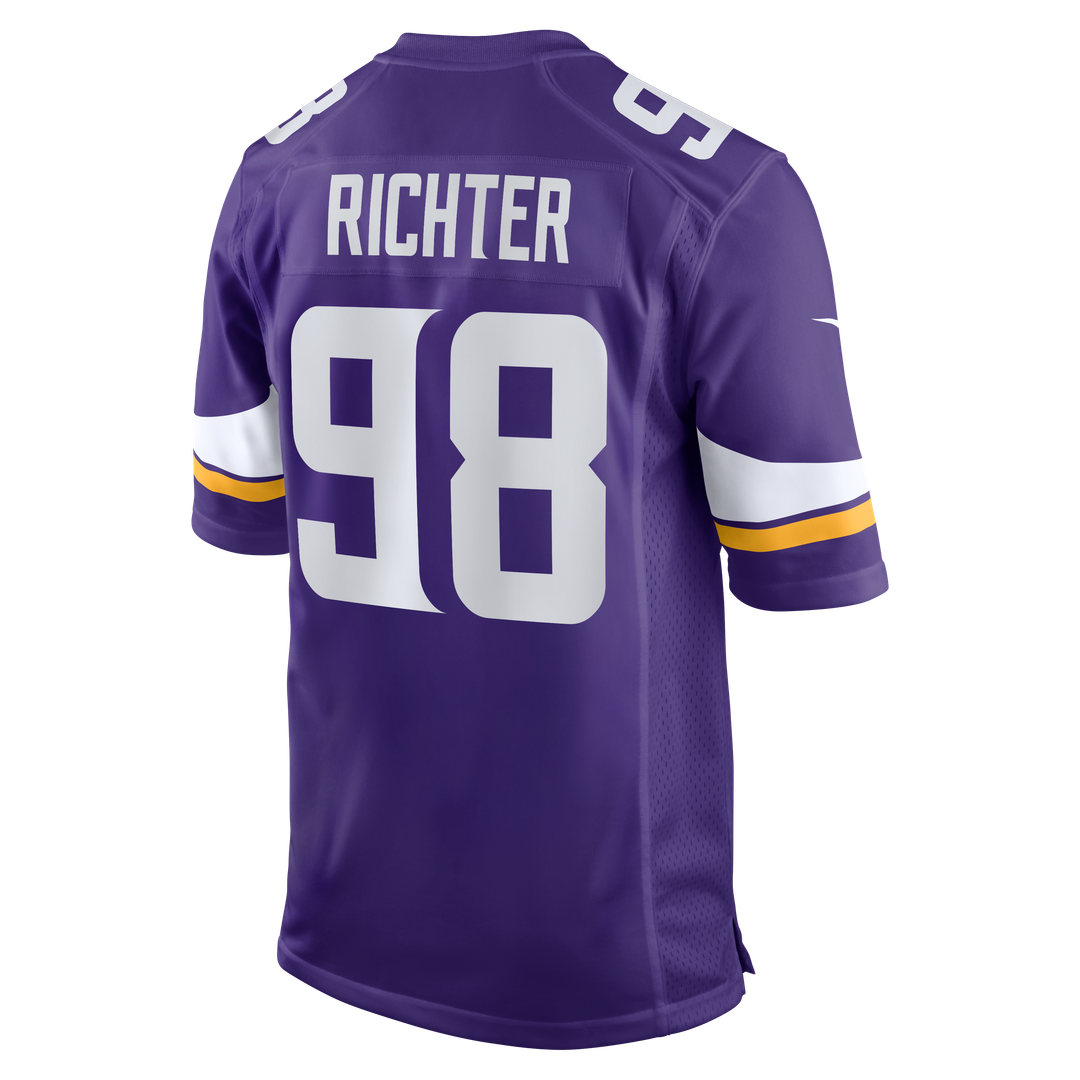 Minnesota Vikings Bo Richter Purple Team Game Jersey