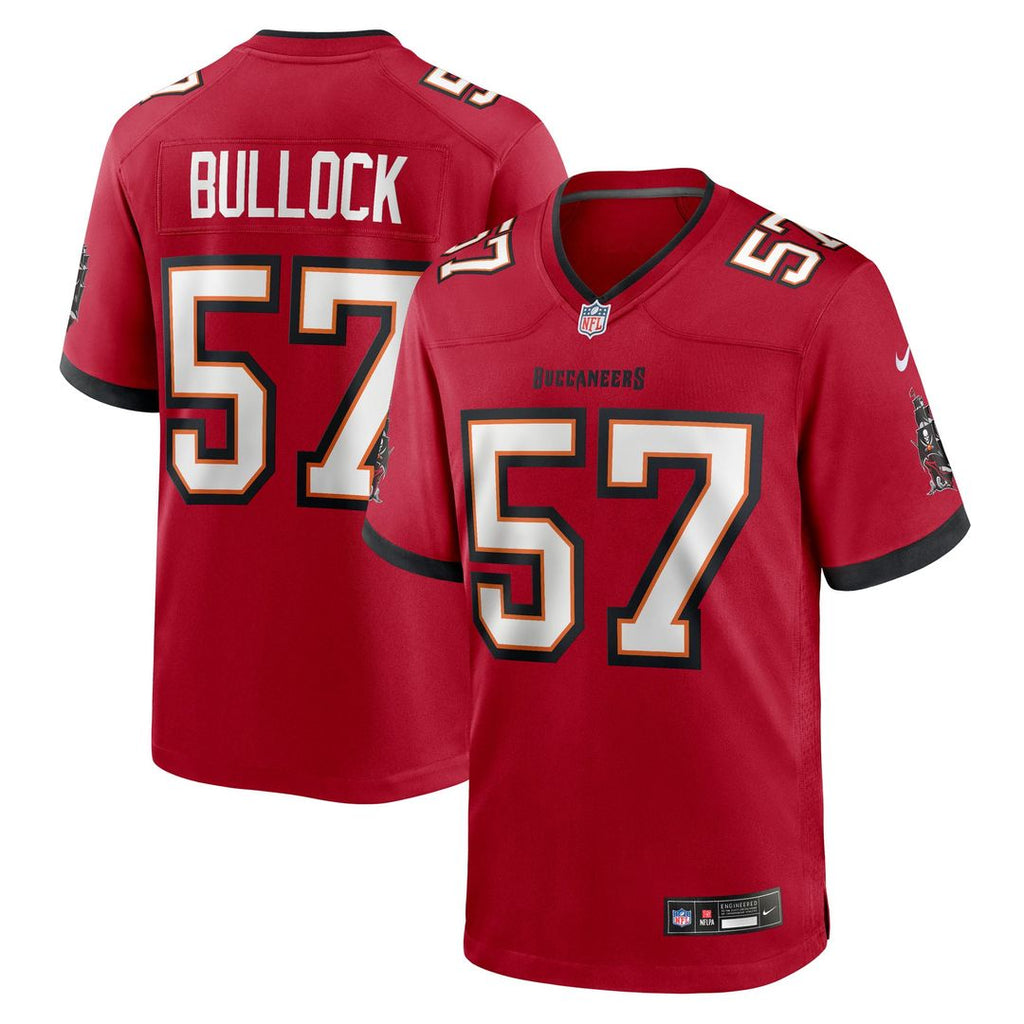 Tampa Bay Buccaneers John Bullock Red Team Game Jersey