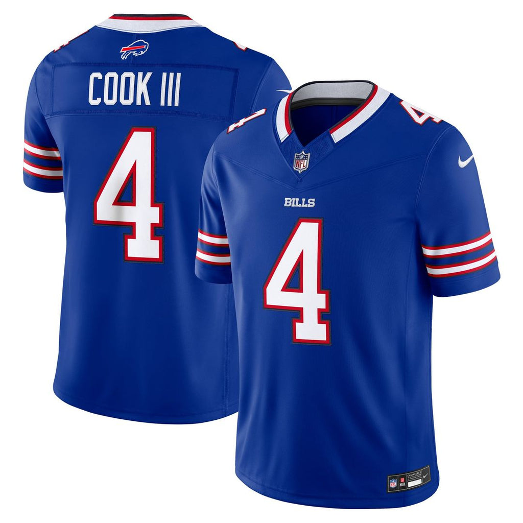 Buffalo Bills James Cook III Royal Team Vapor F.U.S.E. Stitched Limited Jersey