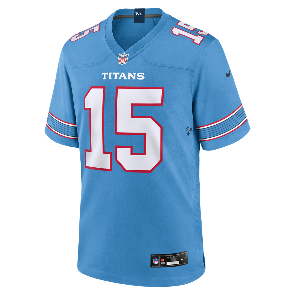Tennessee Titans Keldric Faulk Light Blue Team Game Jersey