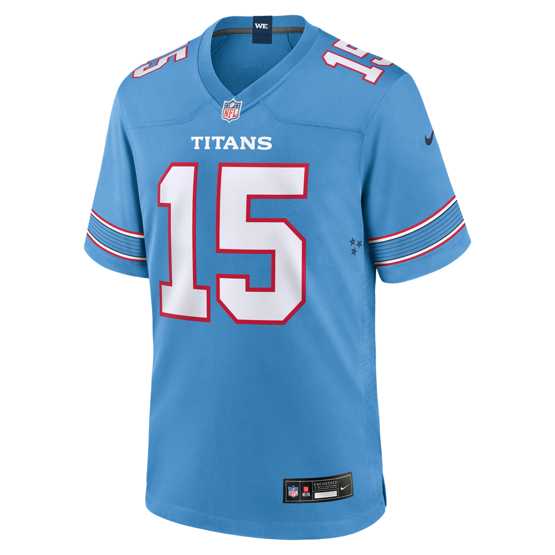 Tennessee Titans Keldric Faulk Light Blue Team Game Jersey