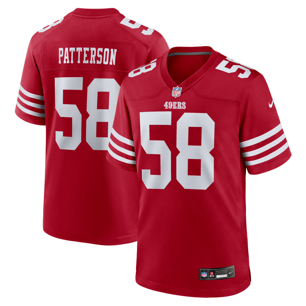 San Francisco 49ers Jarrett Patterson Scarlet Team Game Jersey