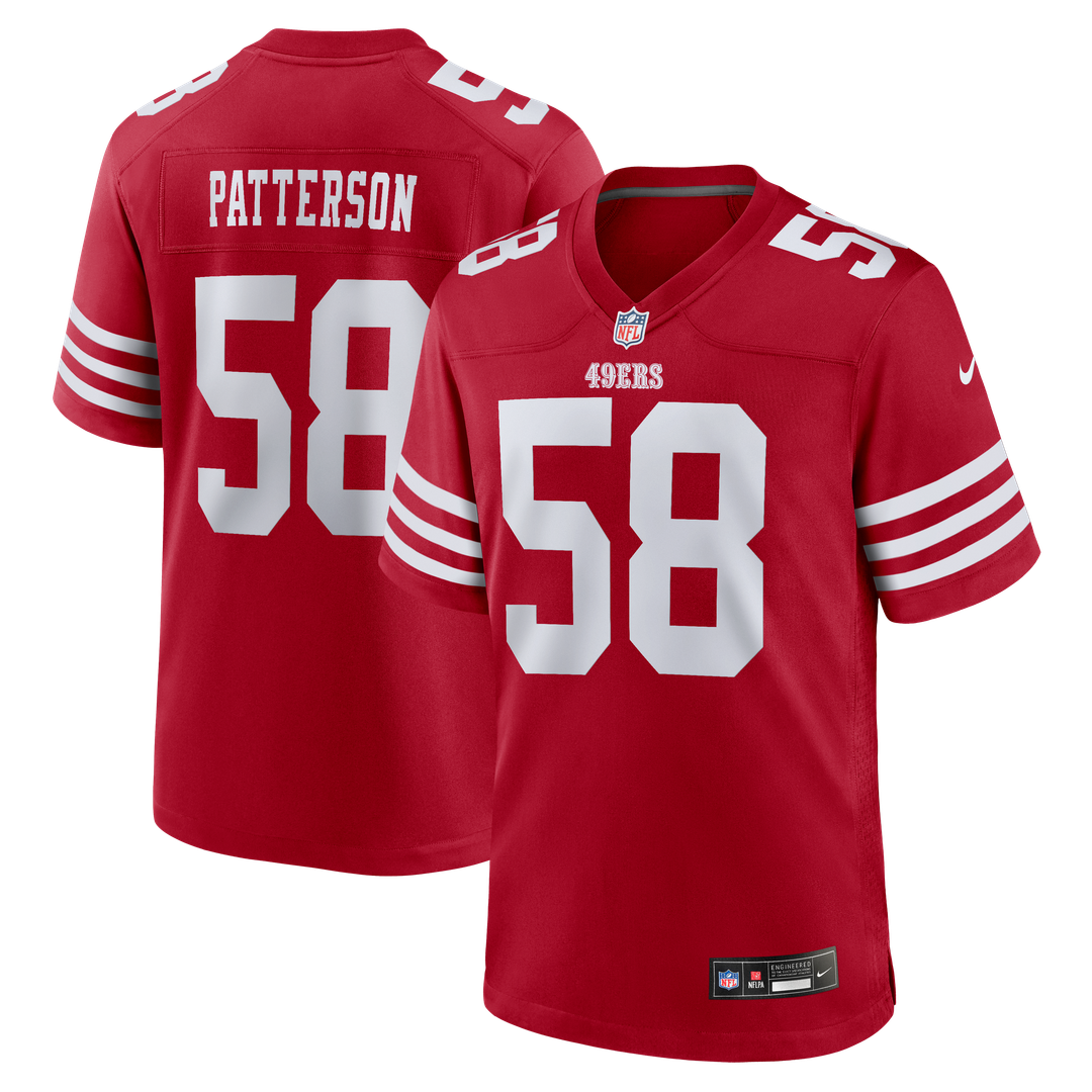 San Francisco 49ers Jarrett Patterson Scarlet Team Game Jersey