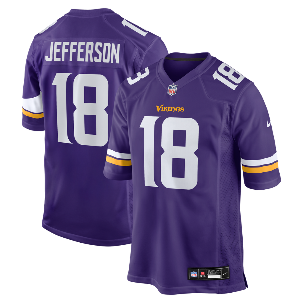 Minnesota Vikings Justin Jefferson Purple Game Jersey