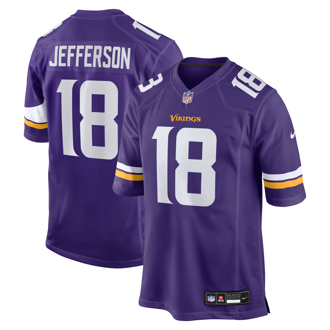 Minnesota Vikings Justin Jefferson Purple Game Jersey