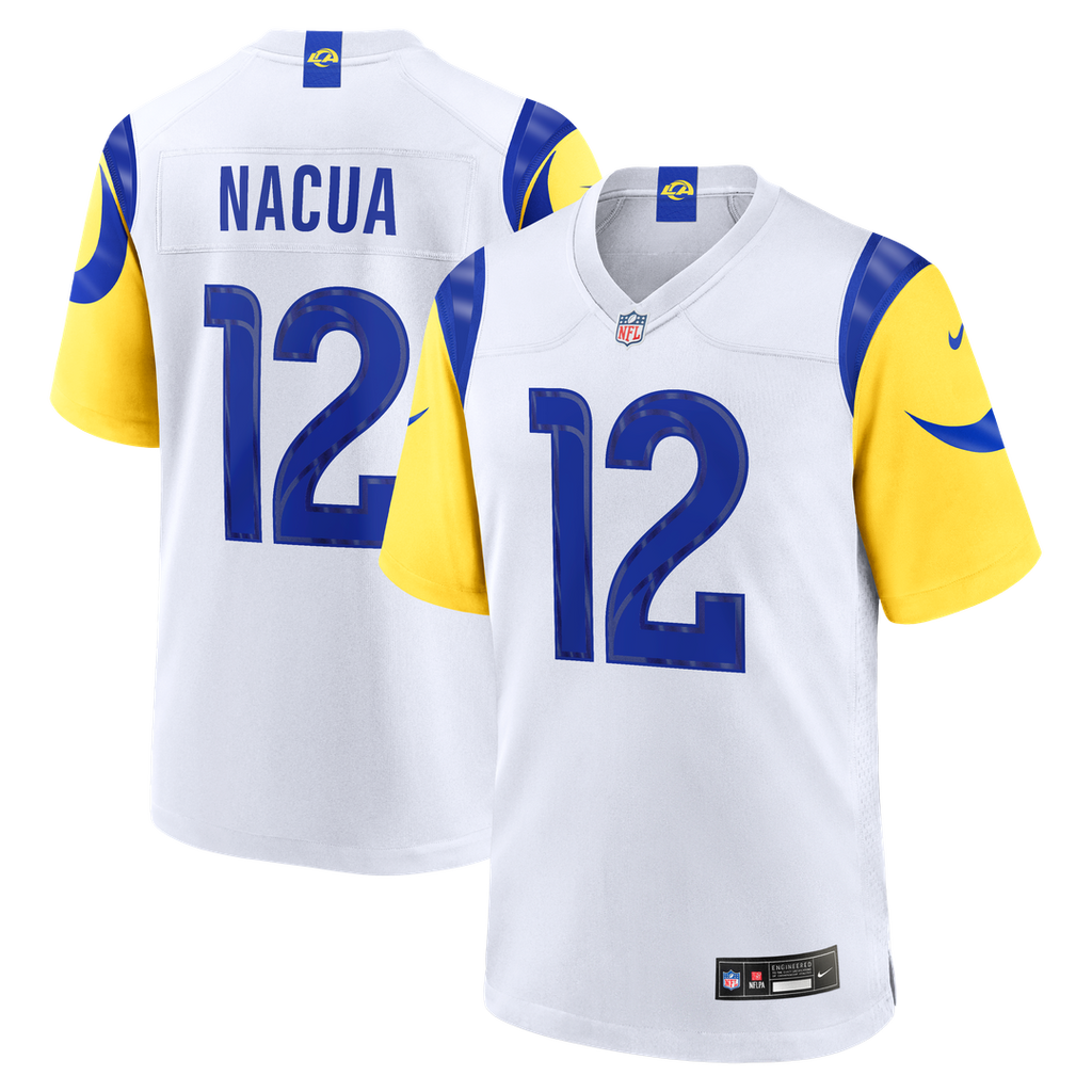Los Angeles Rams Puka Nacua White White Game Player Jersey