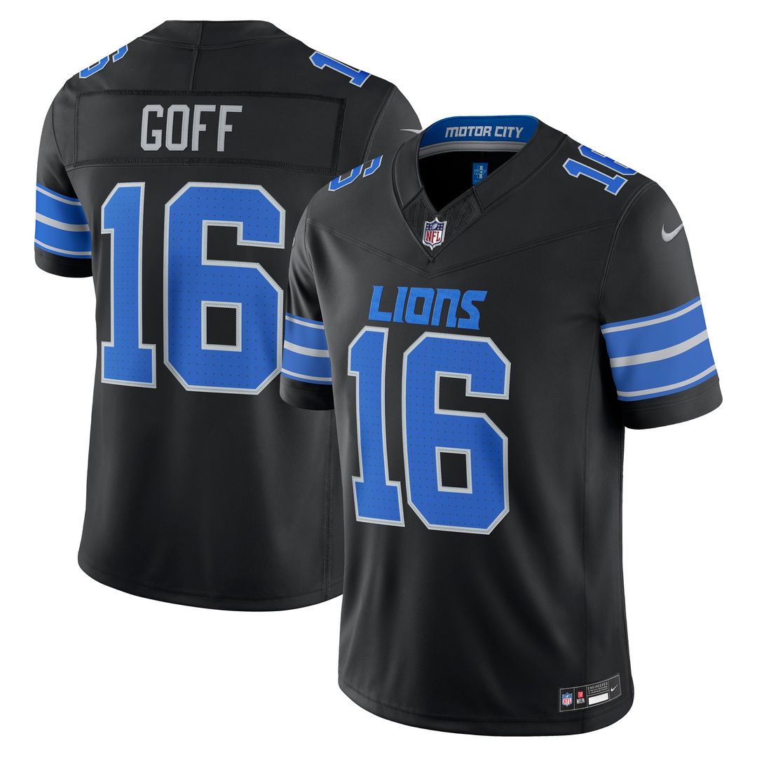 Detroit Lions Jared Goff Blue Team Vapor F.U.S.E. Stitched Limited Jersey