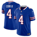 Buffalo Bills James Cook III Royal Team Vapor F.U.S.E. Stitched Limited Jersey
