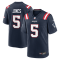 New England Patriots Dre'Mont Jones Navy Team Game Jersey