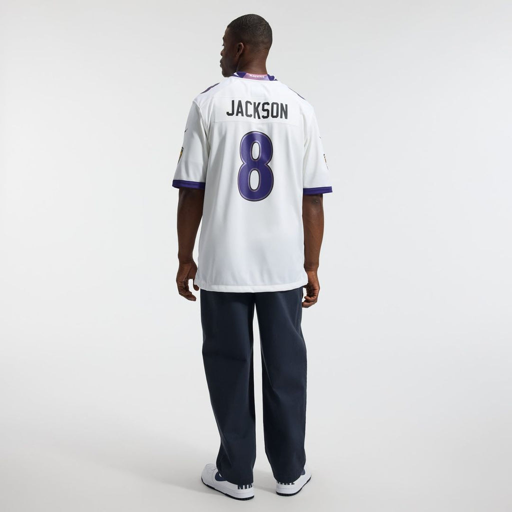 Baltimore Ravens Lamar Jackson White Game Jersey