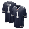 Dallas Cowboys Number 1 Groom Navy Game Jersey