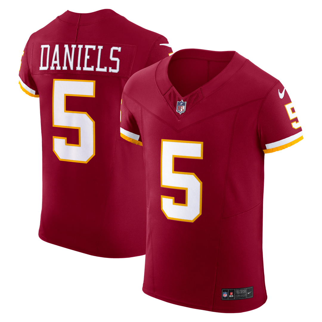 Washington Commanders Jayden Daniels Burgundy Team Vapor F.U.S.E. Elite Jersey