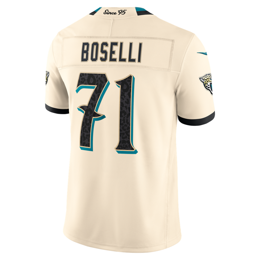 Jacksonville Jaguars Tony Boselli Natural 2026 Rivalries Collection Stitched Limited Jersey
