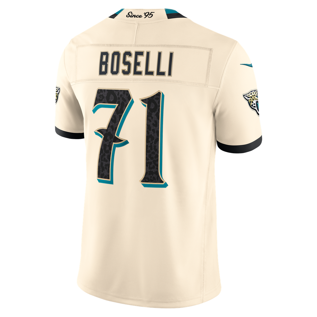 Jacksonville Jaguars Tony Boselli Natural 2026 Rivalries Collection Stitched Limited Jersey