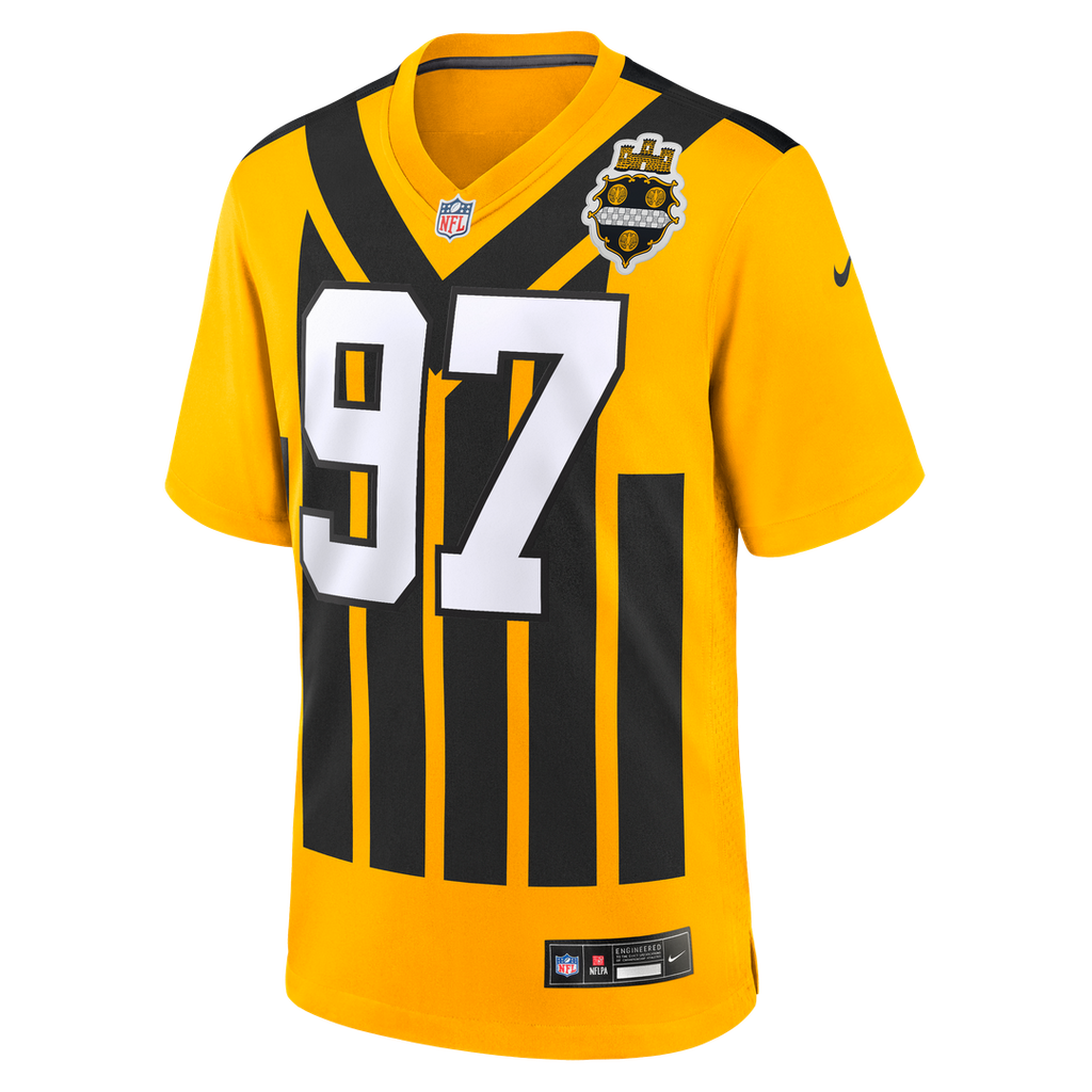 Pittsburgh Steelers Cameron Heyward Gold Alternate 1933 Throwback Game Jersey