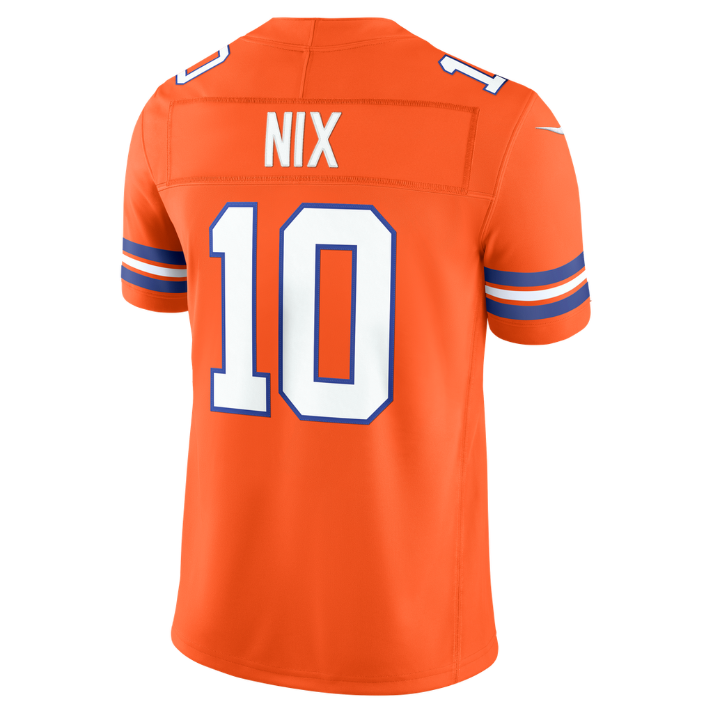 Denver Broncos Bo Nix White Vapor F.U.S.E. Stitched Limited Jersey