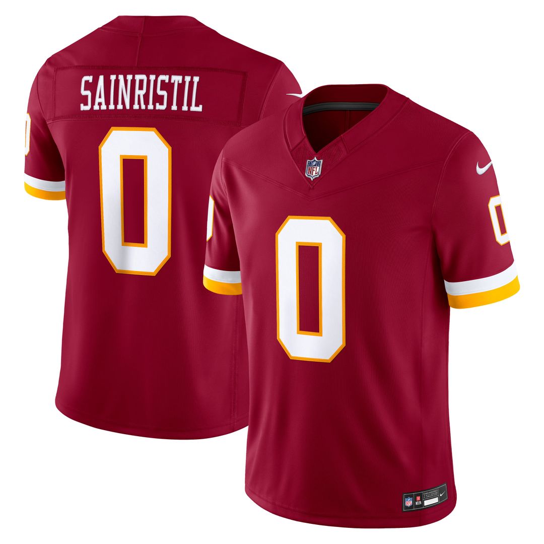 Washington Commanders Mike Sainristil White Vapor F.U.S.E. Stitched Limited Jersey
