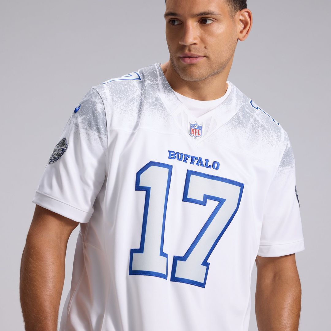 Buffalo Bills Josh Allen White Rivalries Collection Stitched Limited Jersey