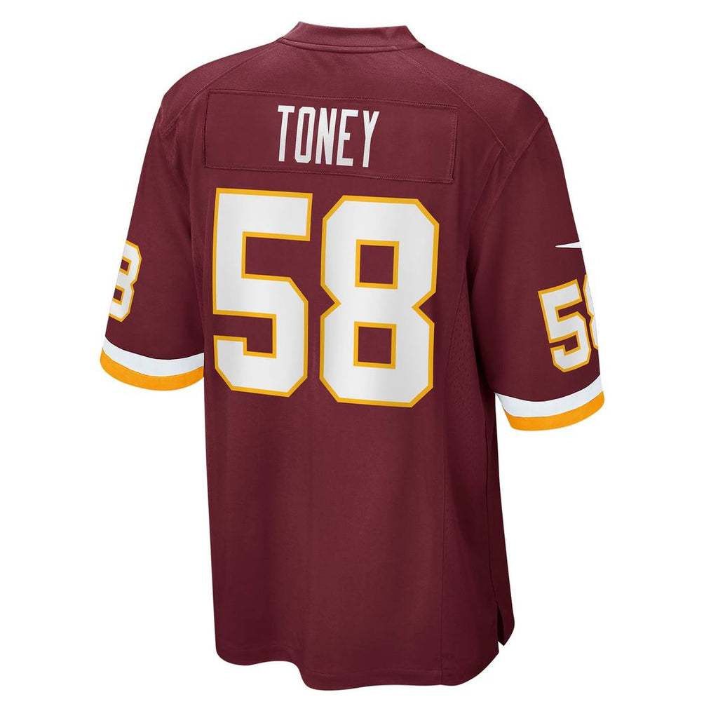 Washington Football Team Shaka Toney Burgundy Game Jersey