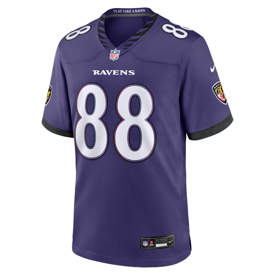 Baltimore Ravens Matthew Hibner Purple Team Game Jersey