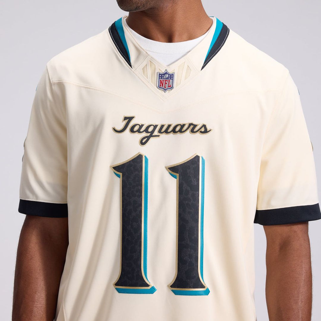 Jacksonville Jaguars Parker Washington Natural 2026 Rivalries Collection Stitched Limited Jersey