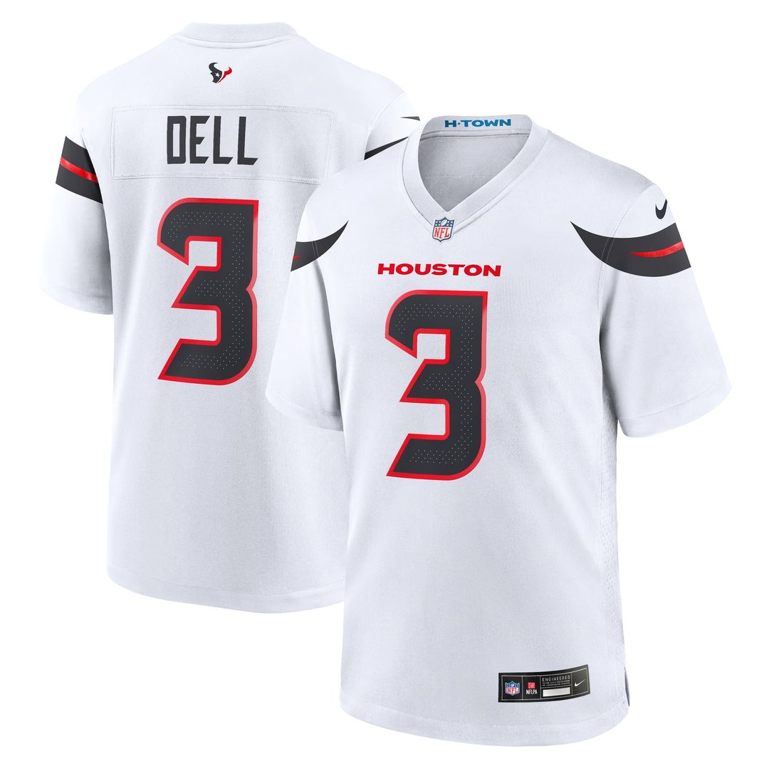 Houston Texans Tank Dell Navy Game Jersey