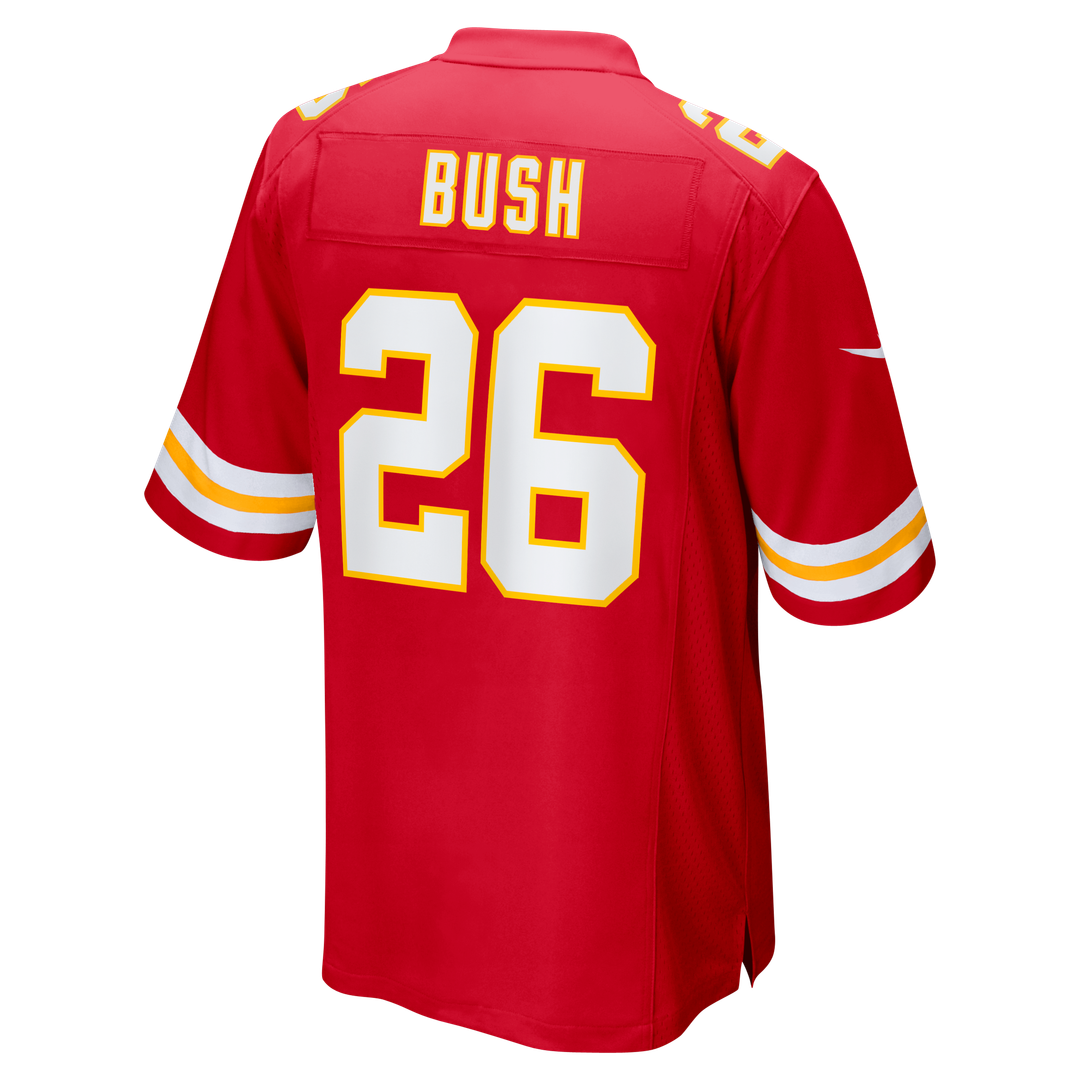 Kansas City Chiefs Deon Bush Red Game Player Jersey