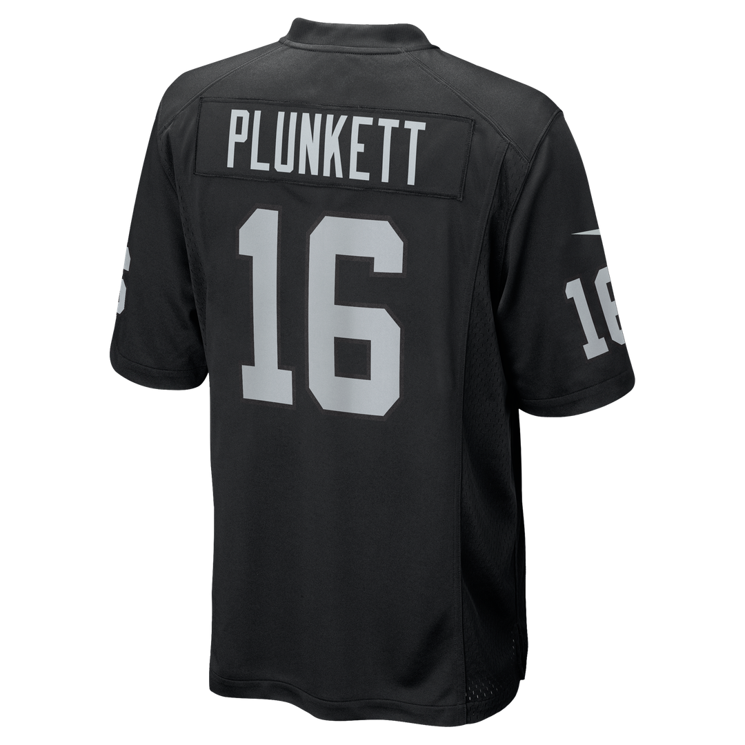 Las Vegas Raiders Jim Plunkett Black Game Retired Player Jersey