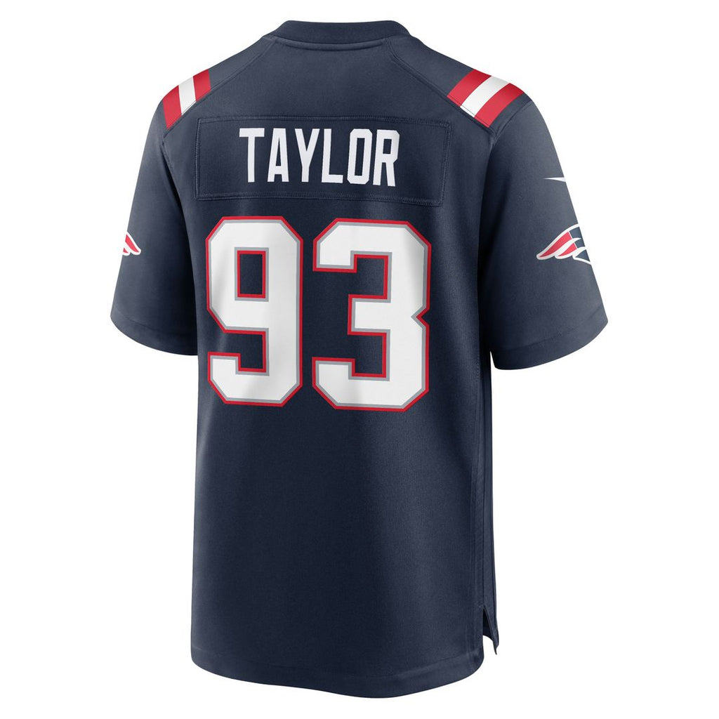 New England Patriots Leonard Taylor Navy Team Game Jersey