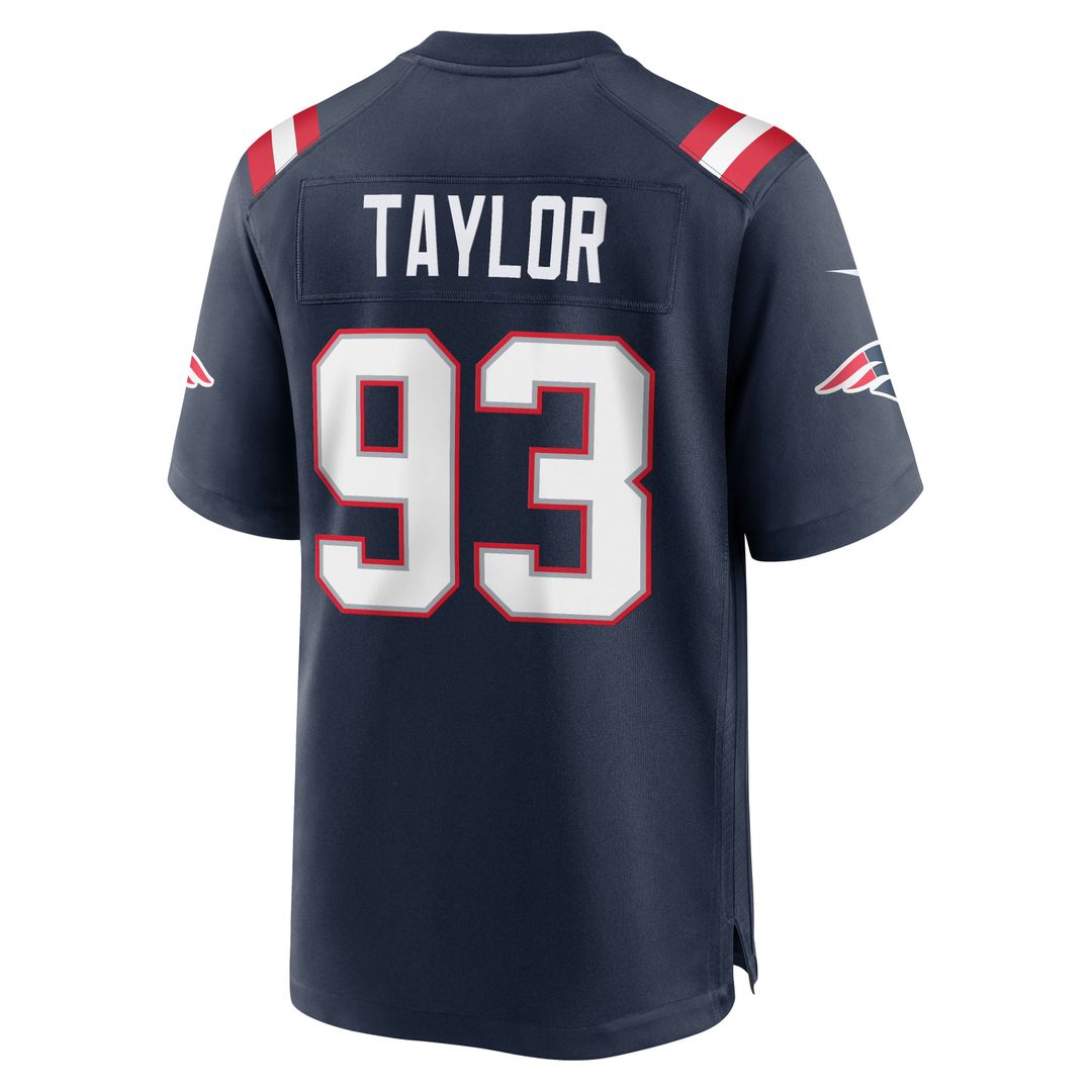 New England Patriots Leonard Taylor Navy Team Game Jersey