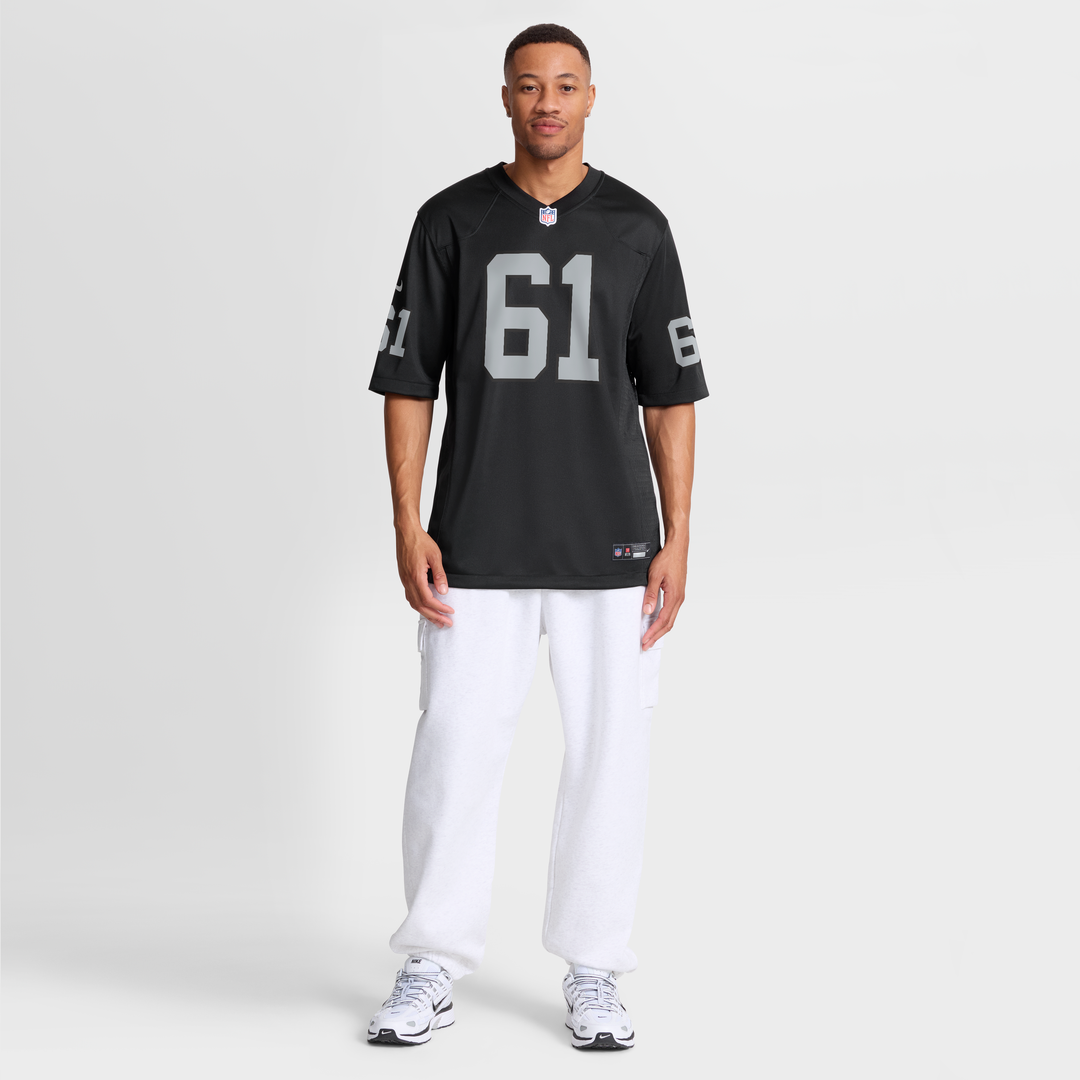 Las Vegas Raiders Jordan Meredith Black Game Player Jersey