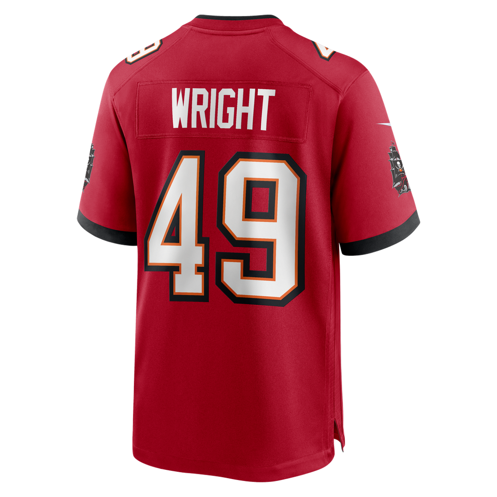 Tampa Bay Buccaneers Owen Wright Red Team Game Jersey