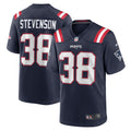 New England Patriots Rhamondre Stevenson Navy Game Jersey