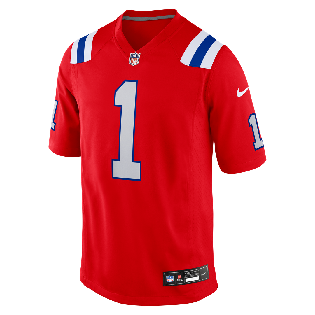 New England Patriots A.J. Brown Navy Team Game Jersey