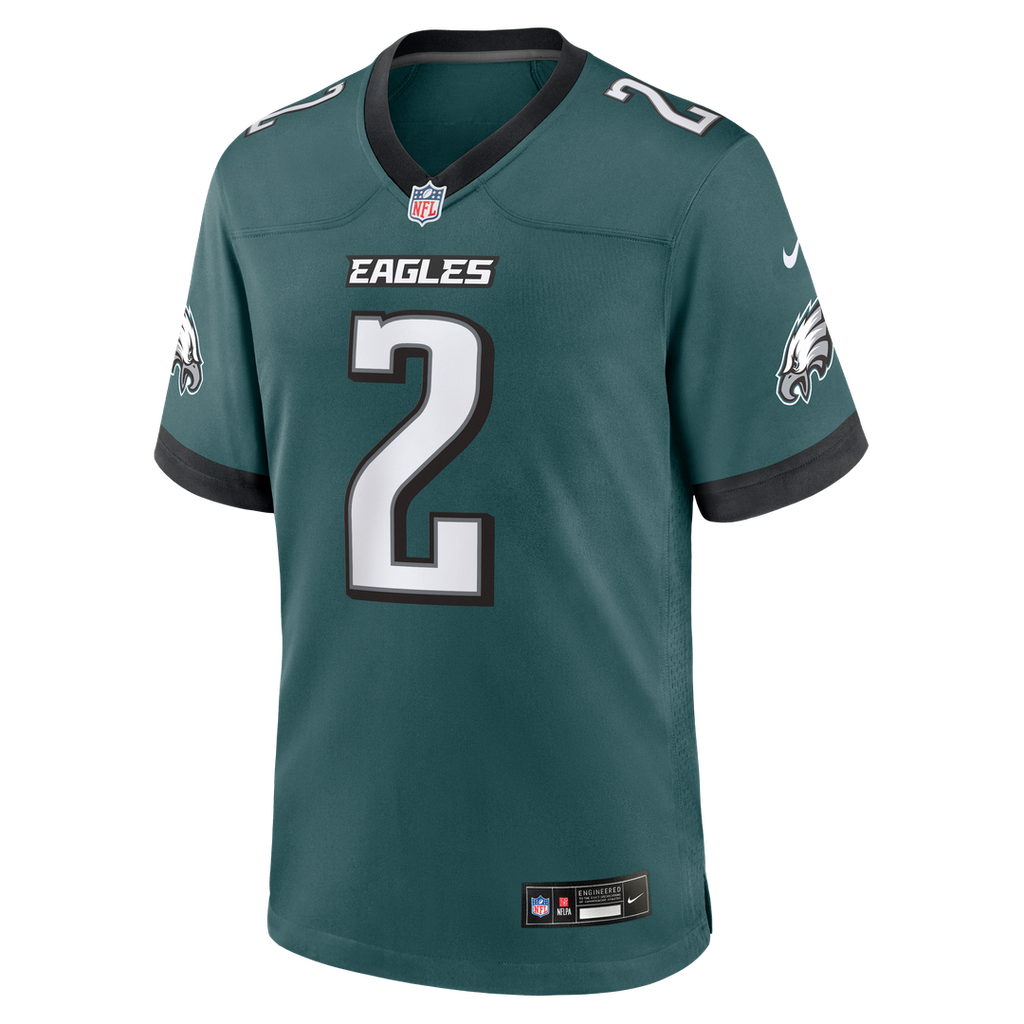 Philadelphia Eagles Tariq Woolen Midnight Green Team Game Jersey