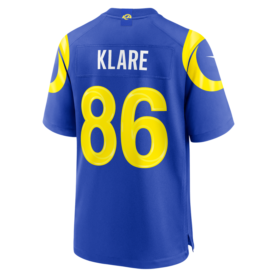 Los Angeles Rams Max Klare Royal Team Game Jersey