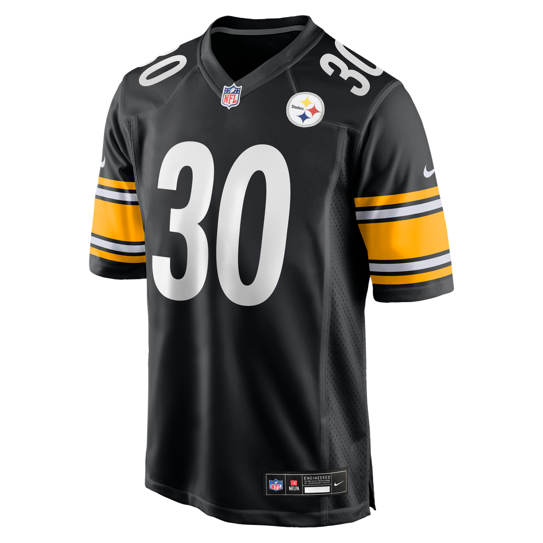 Pittsburgh Steelers Jaylen Warren Black Game Player Jersey