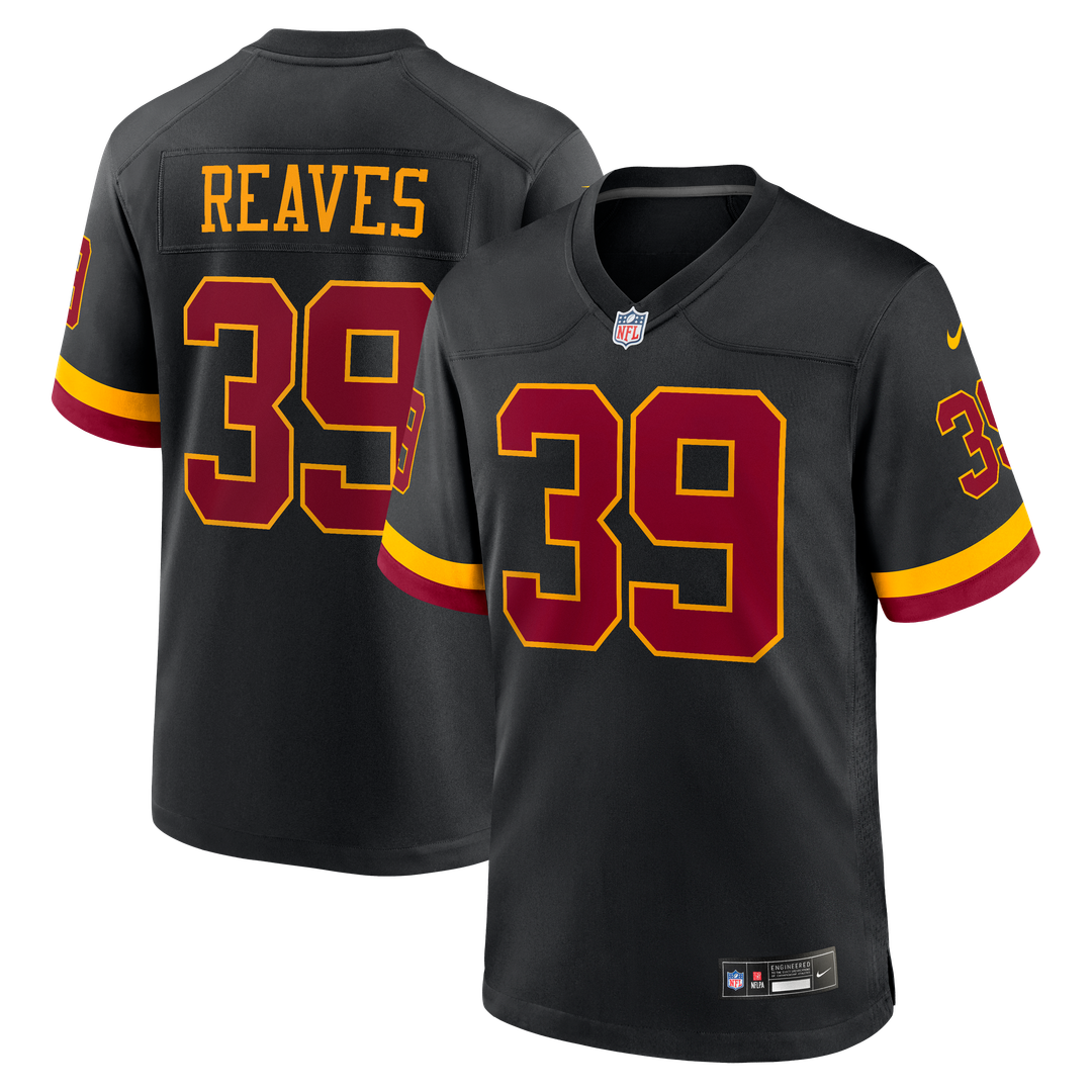 Washington Commanders Jeremy Reaves Black Hail Raiser Alternate Game Jersey