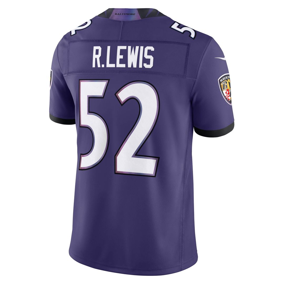 Baltimore Ravens Ray Lewis Purple Vapor F.U.S.E. Stitched Retired Limited Jersey