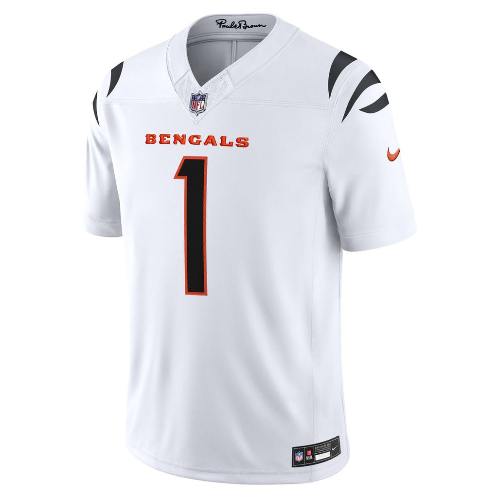 Cincinnati Bengals Ja'Marr Chase White Vapor F.U.S.E. Stitched Limited Jersey