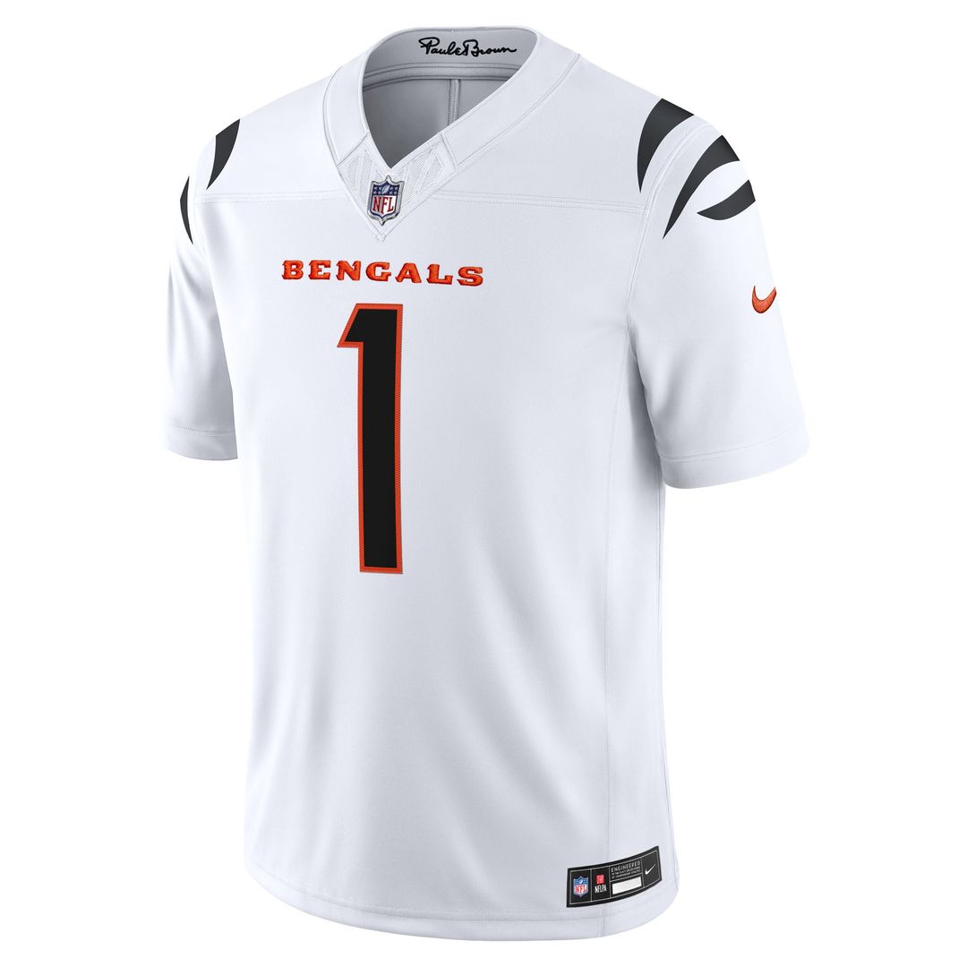 Cincinnati Bengals Ja'Marr Chase White Vapor F.U.S.E. Stitched Limited Jersey
