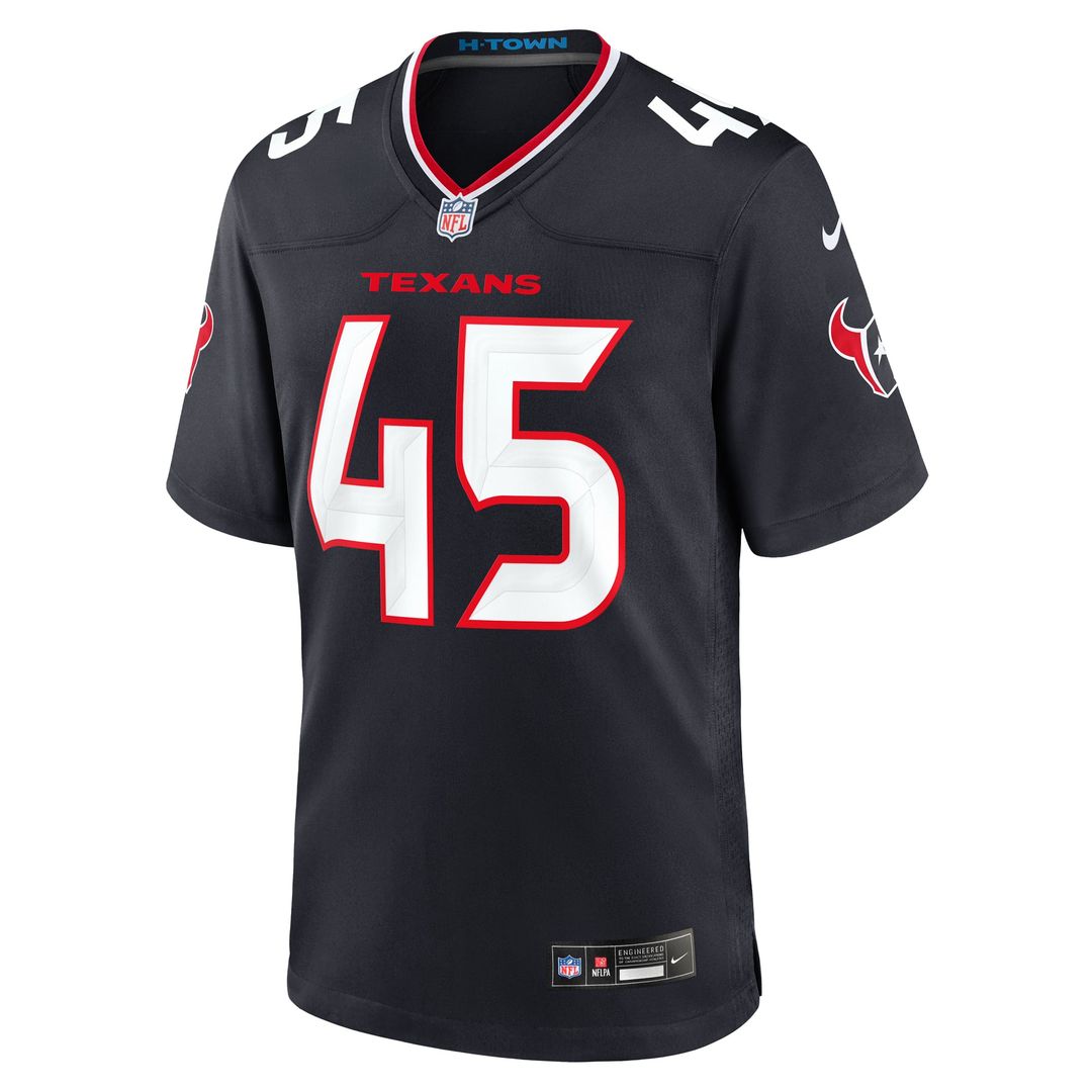 Houston Texans E.J. Speed Navy Team Game Jersey