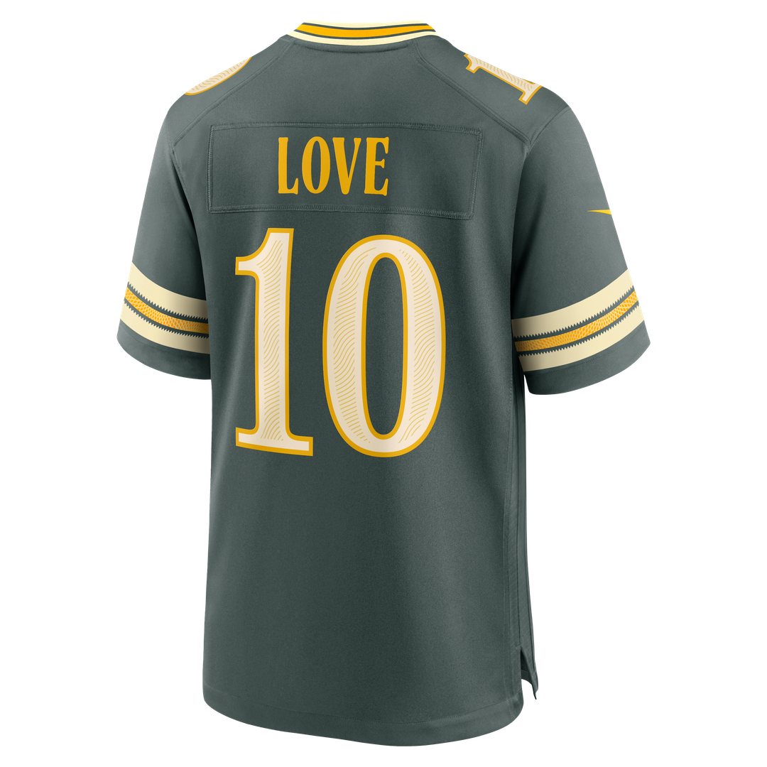 Green Bay Packers Jordan Love Green 2026 Rivalries Collection Game Jersey